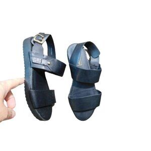 Topshop Top Shop Size 38 (7.5)  Black Strappy Sandals Shoes